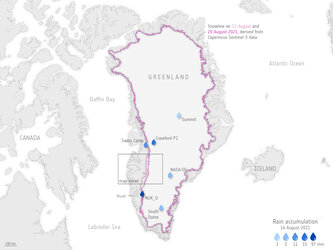 Greenland snowline retreat and rainfall