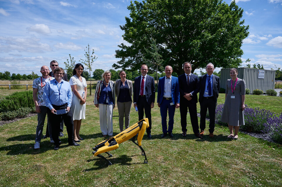 SPOT the canine-like robot at ESA's Connectivity Industry Day at ECSAT