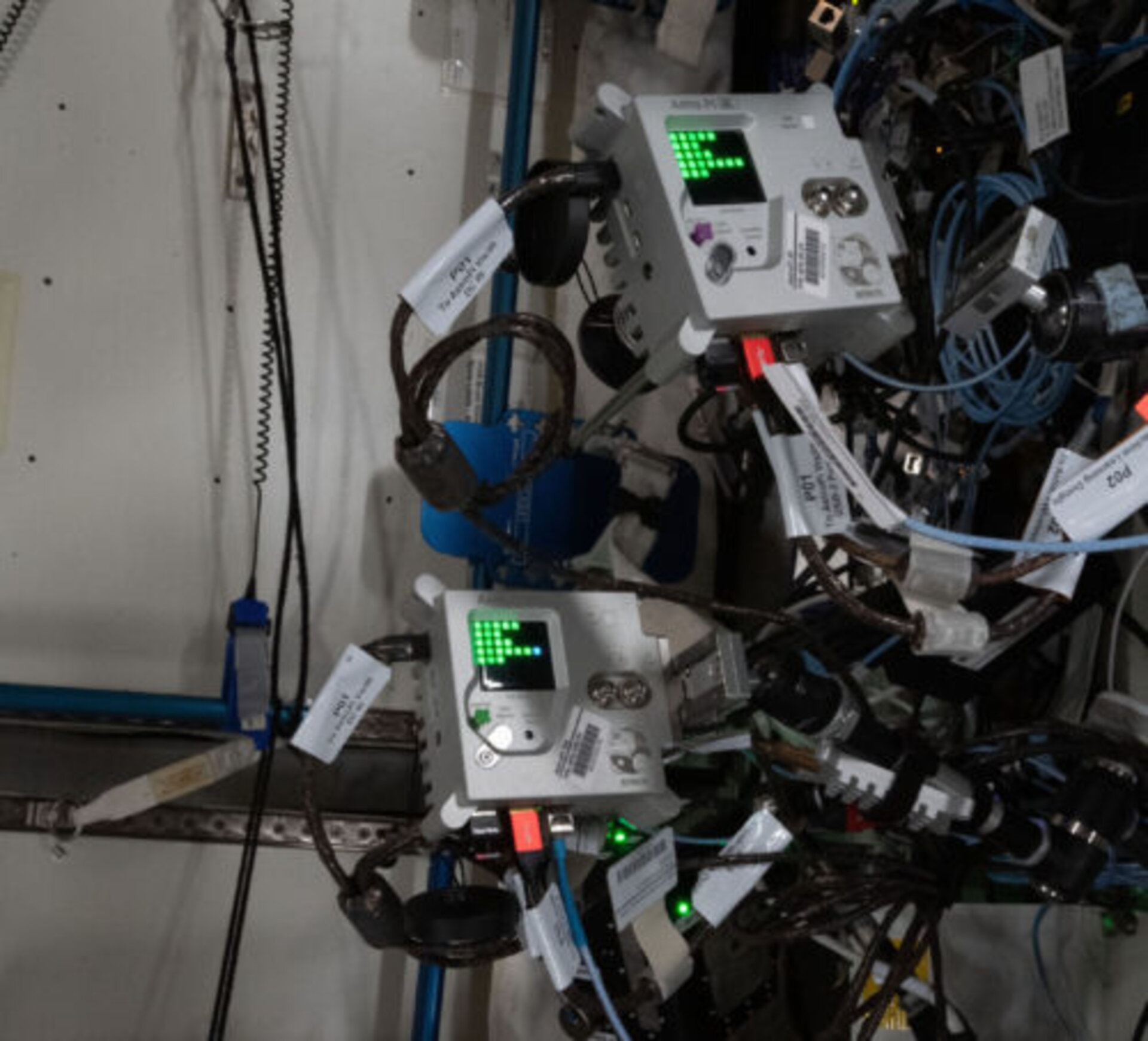 The two new Astro Pi computers on board the ISS