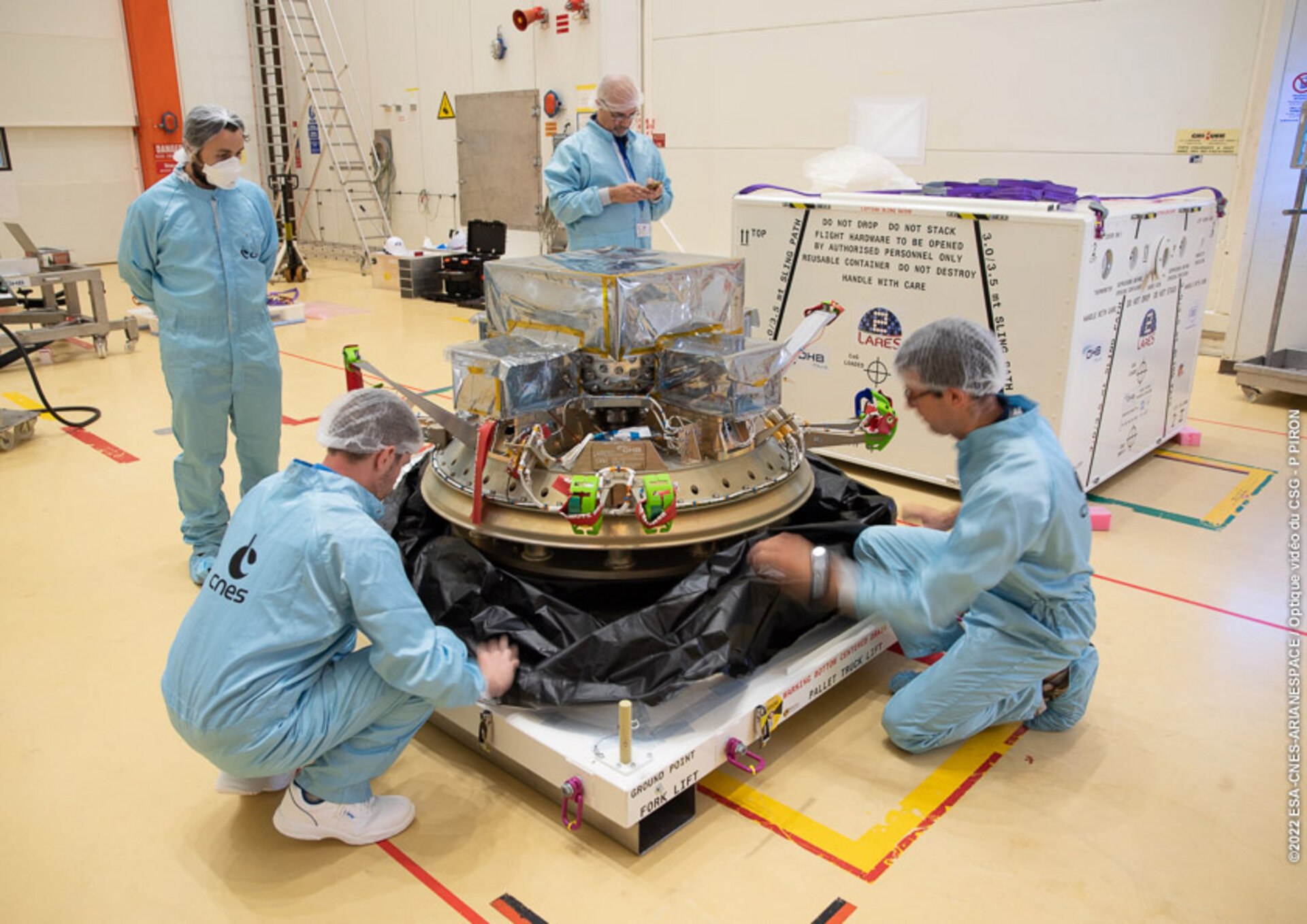 VV21 payload LARES-2 arrives at Europe's Spaceport