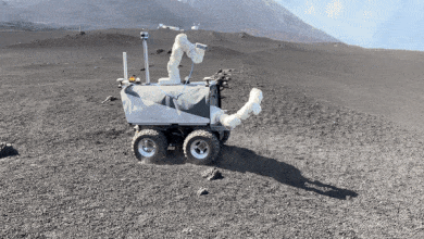 Interact rover on Mount Etna