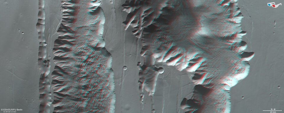 Ius and Tithonium Chasmata in 3D