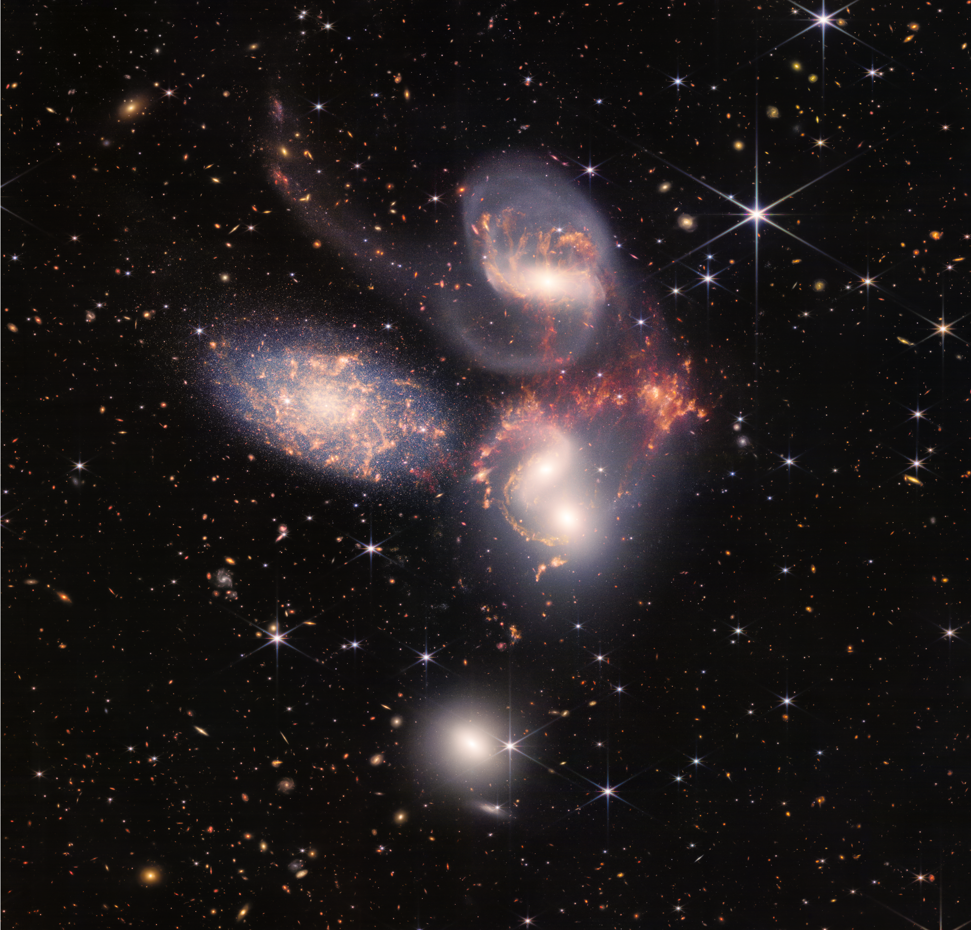 Stephan’s Quintet – NIRCam and MIRI imaging