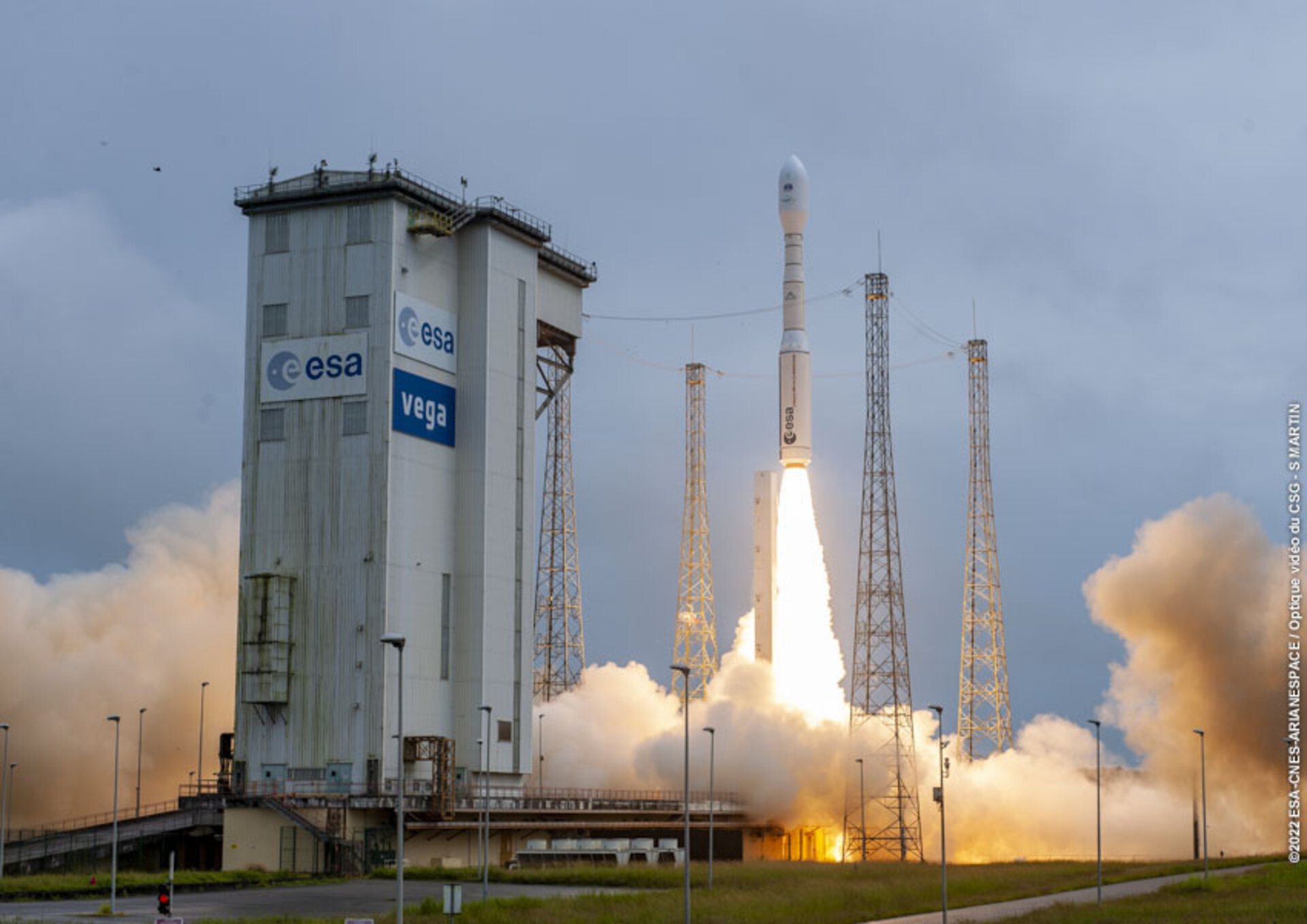 Vega C VV21 liftoff 13 July 2022, Europe's Spaceport French Guiana