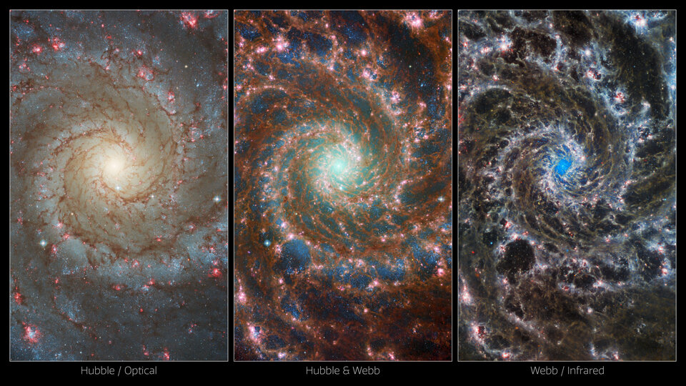 Vistas de múltiples observatorios de M74