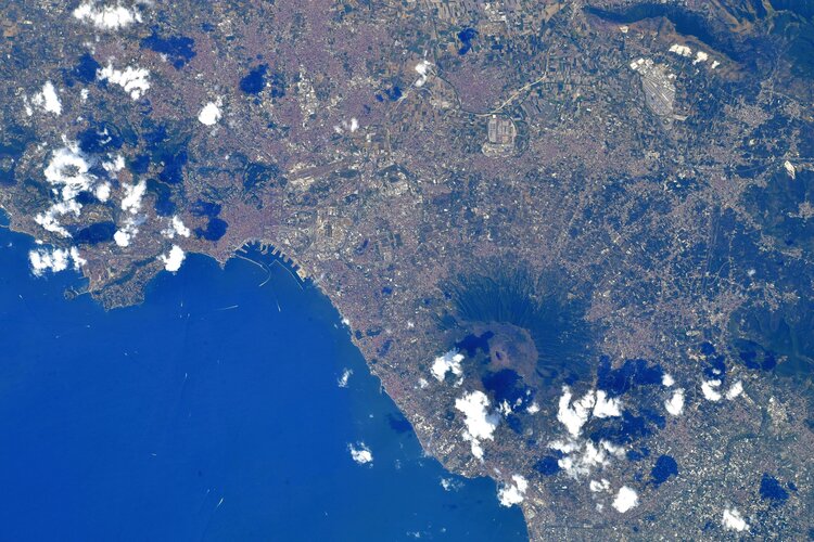The Bay of Naples from the International Space Station