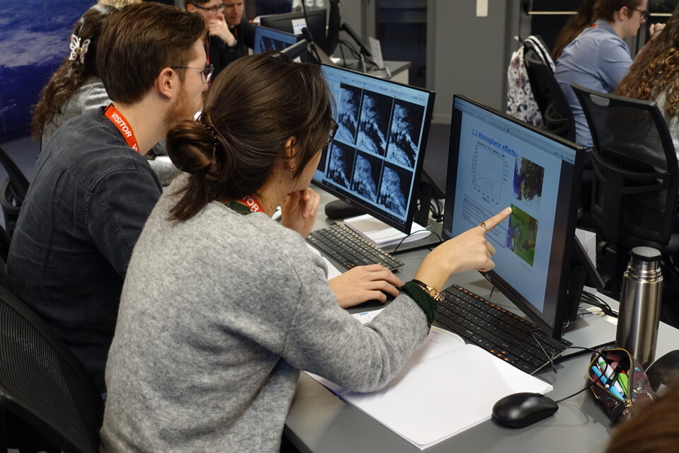 University students working on Remote Sensing Exercise using real data