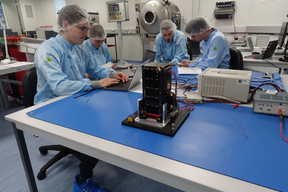 EIR team performing antenna deployment tests