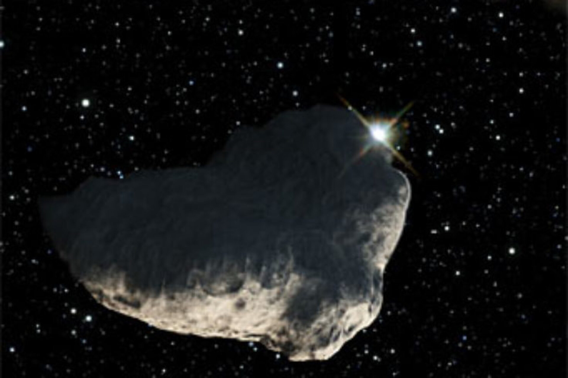Asteroid occulting a distant star