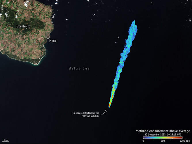 Gas leak methane enhancement detected by GHGSat