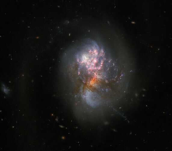 Hubble explores a pair of merging galaxies