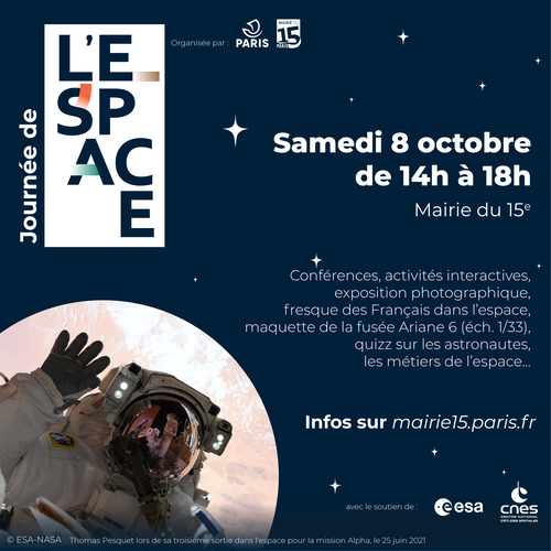 Visuel de la Journée de l'espace à la Mairie du 15e