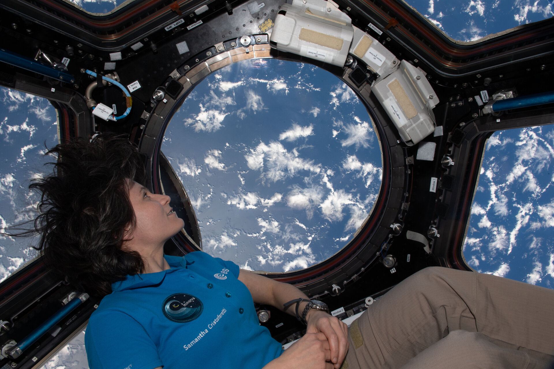 Samantha Cristoforetti in the cupola