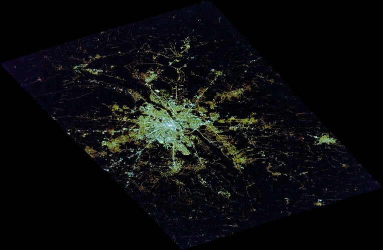 Ten years: Warsaw at night