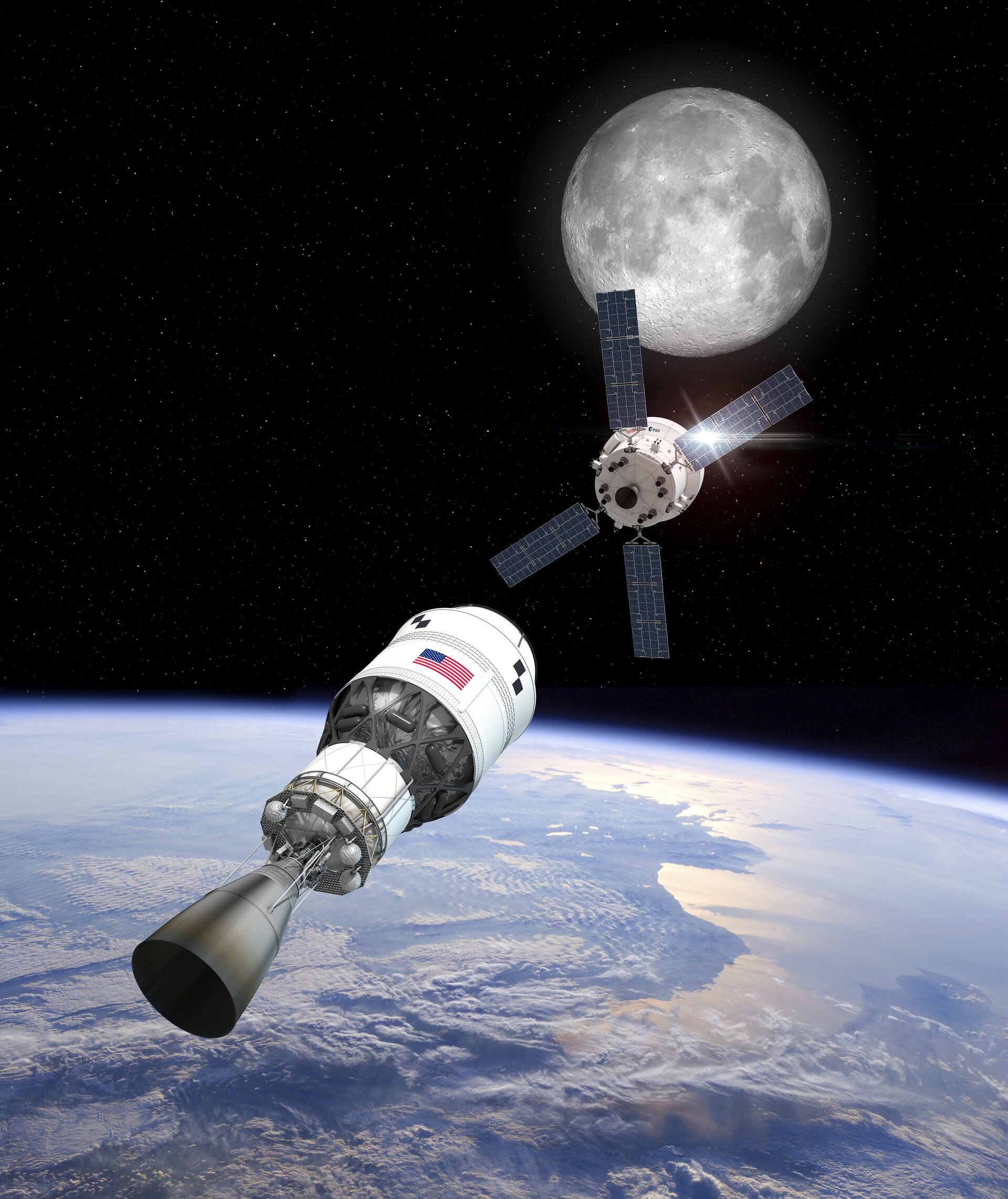 European Service Module on its way to the Moon