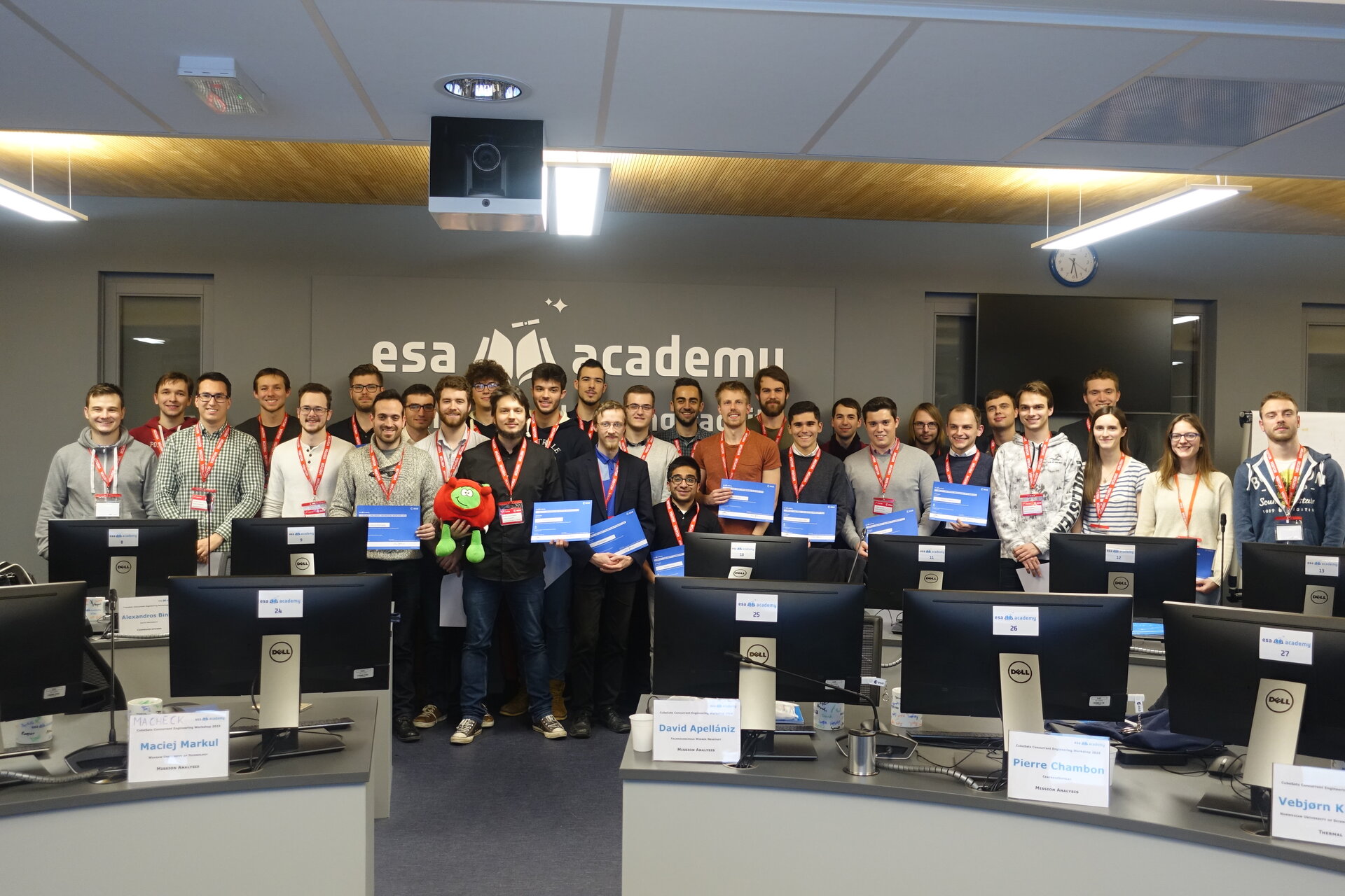 Group picture of students during the final day of the CubeSat Concurrent Engineering Workshop 2019