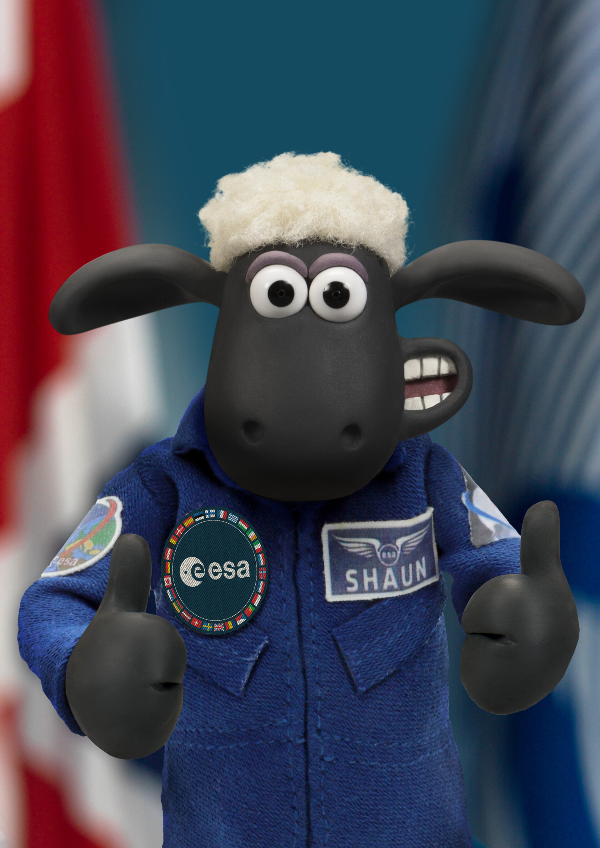 Shaun the Sheep astronaut portrait