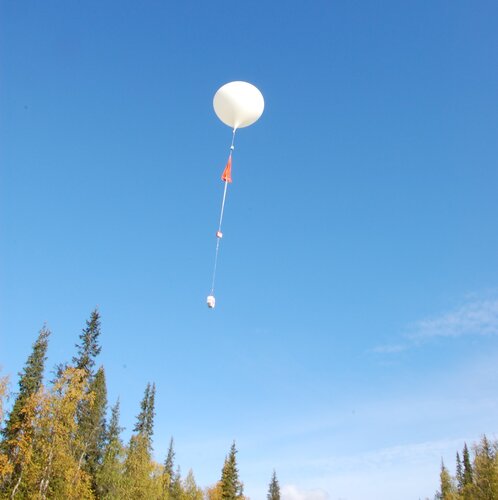 Launching a balloon over Lapland