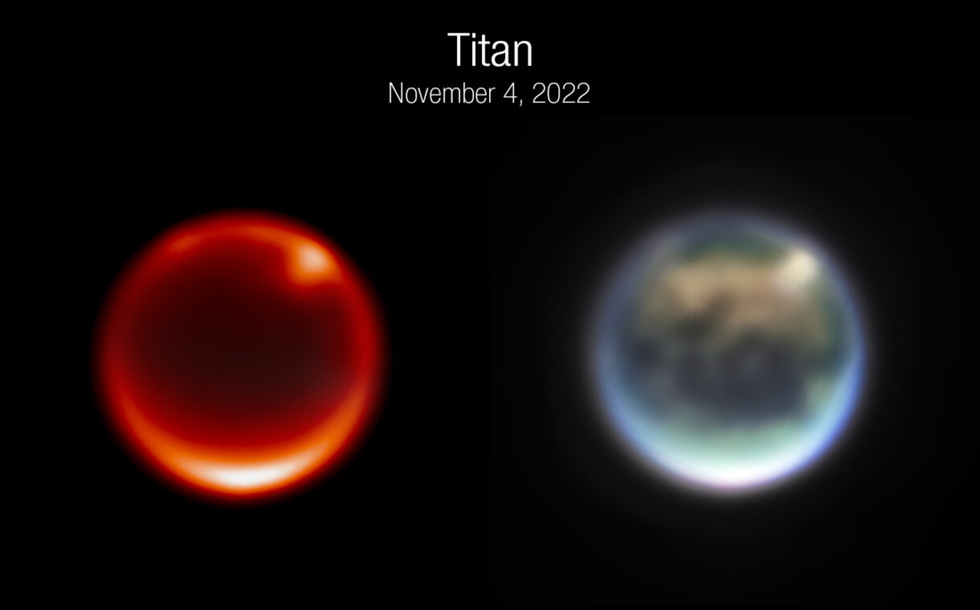 Webb suit les nuages ​​sur Titan, la lune de Saturne