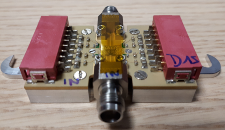 GaN MMIC Doherty Power Amplifier in UMS Test Fixture