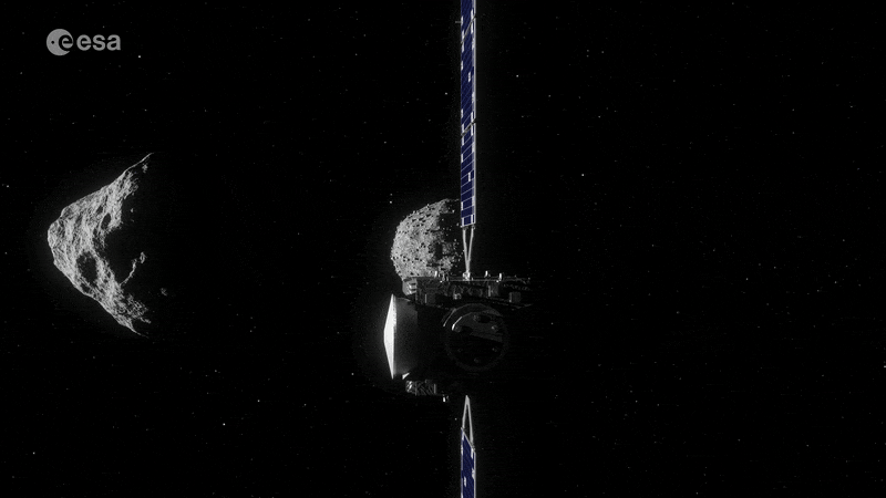 Hera approaching Didymos asteroids