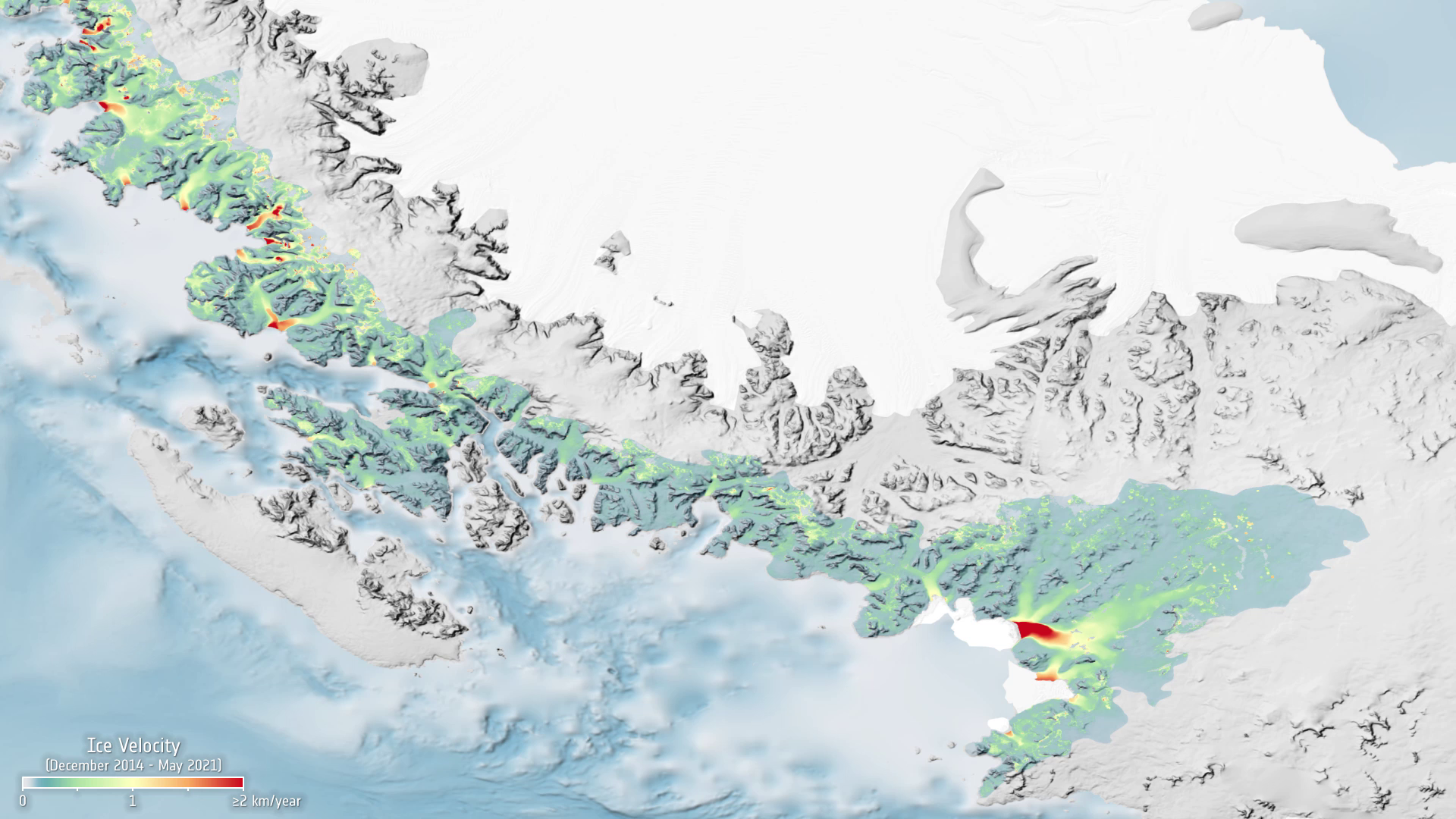 Antarctic Peninsula glacier flow