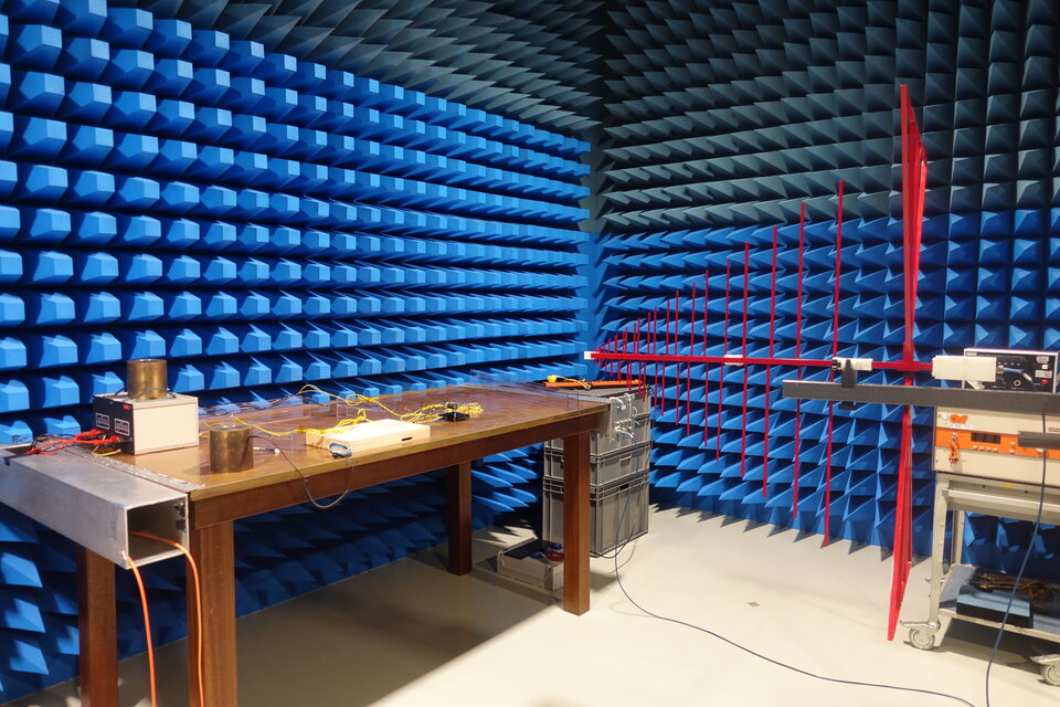 Inside the anechoic chamber at ESTEC