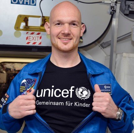 ESA has been a long-standing partner of UNICEF. ESA's Alexander Gerst supported UNICEF World Children’s Day from space in 2014 and became a UNICEF Germany Goodwill Ambassador in 2015.
