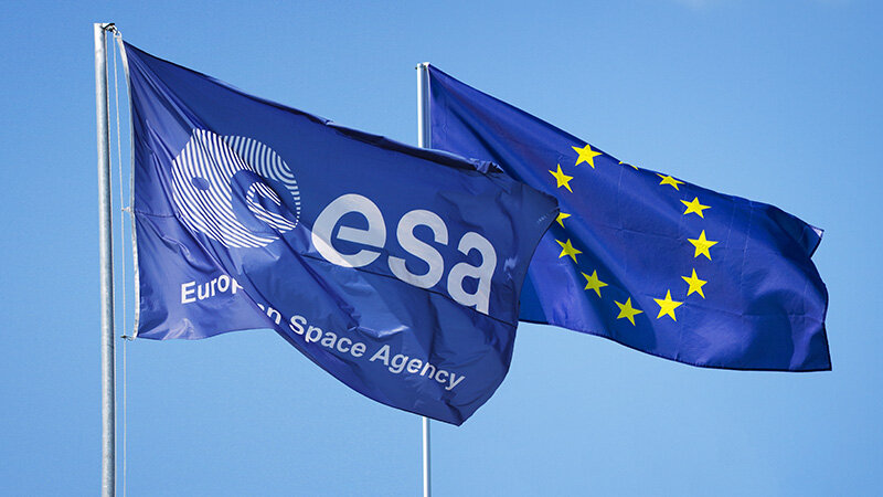 ESA and EU flags