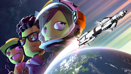 Kerbal Space Program 2 video game splash screen.