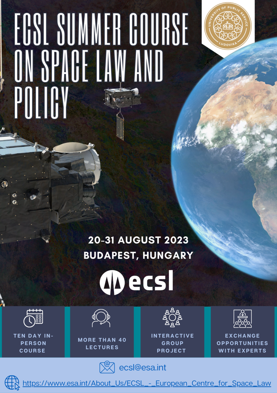 ESA/ECSL Summer Course on Space Law and Policy 2023