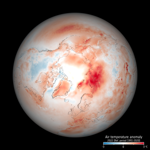 Arctic air temperature anomaly