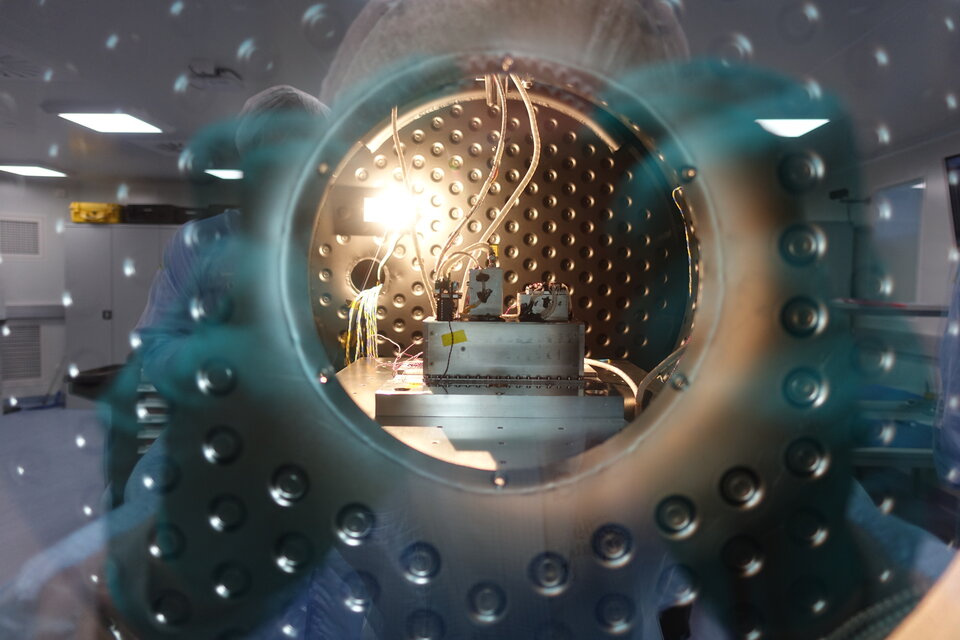 PROVE Imager inside the thermal vacuum chamber