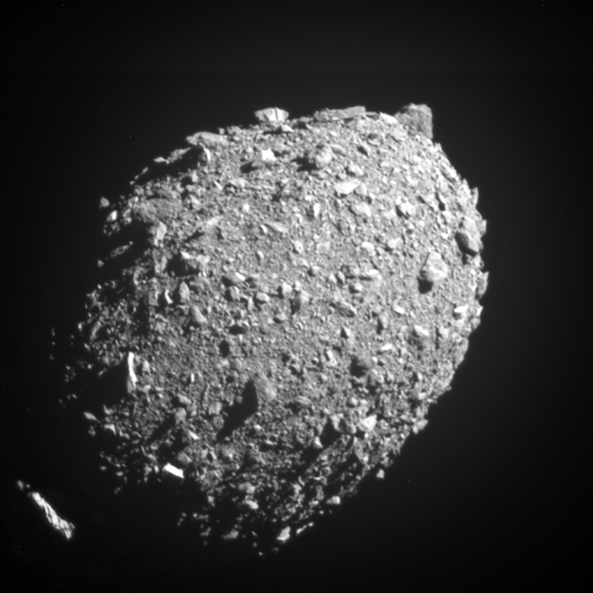 Dimorphos asteroid seen by DART