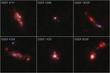Distant galaxy samples near quasar J0100+2802 (NIRCam image)