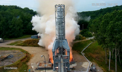 Prometheus full ignition, ArianeGroup test centre Vernon, France 22 June 2023