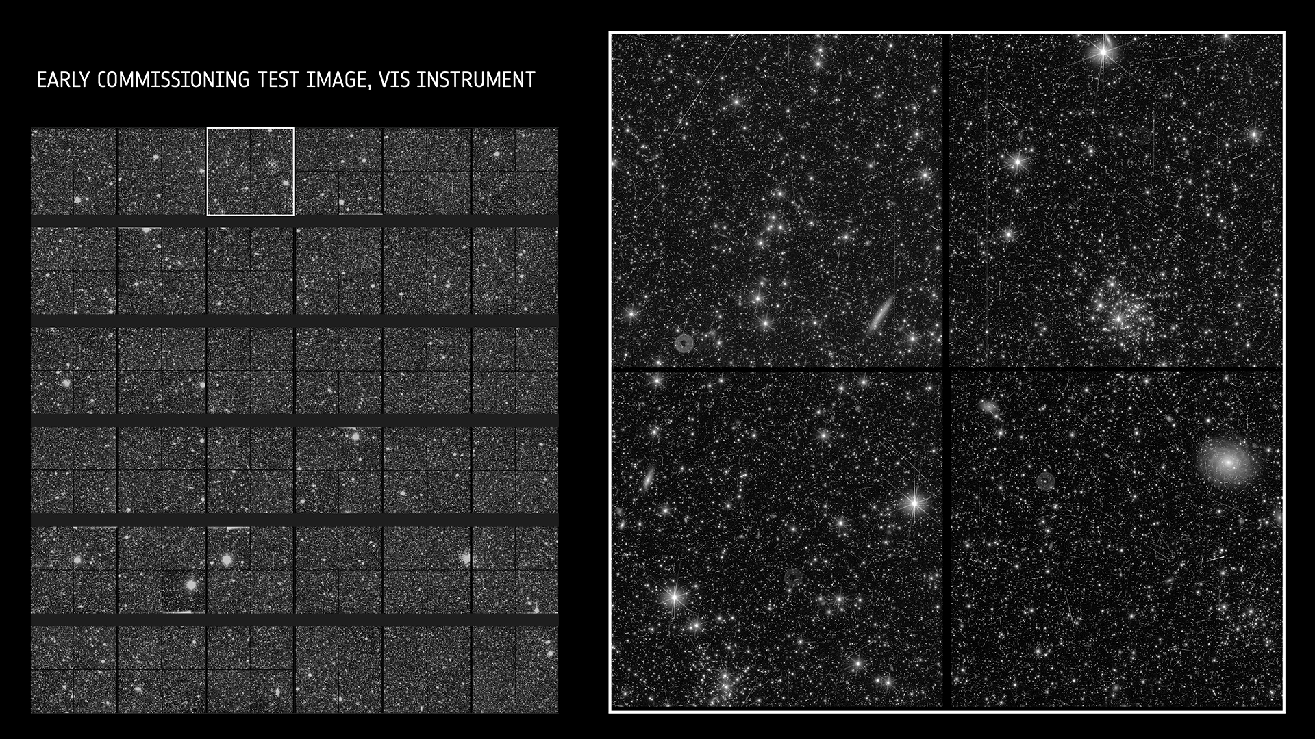 Early commissioning test image – VIS instrument