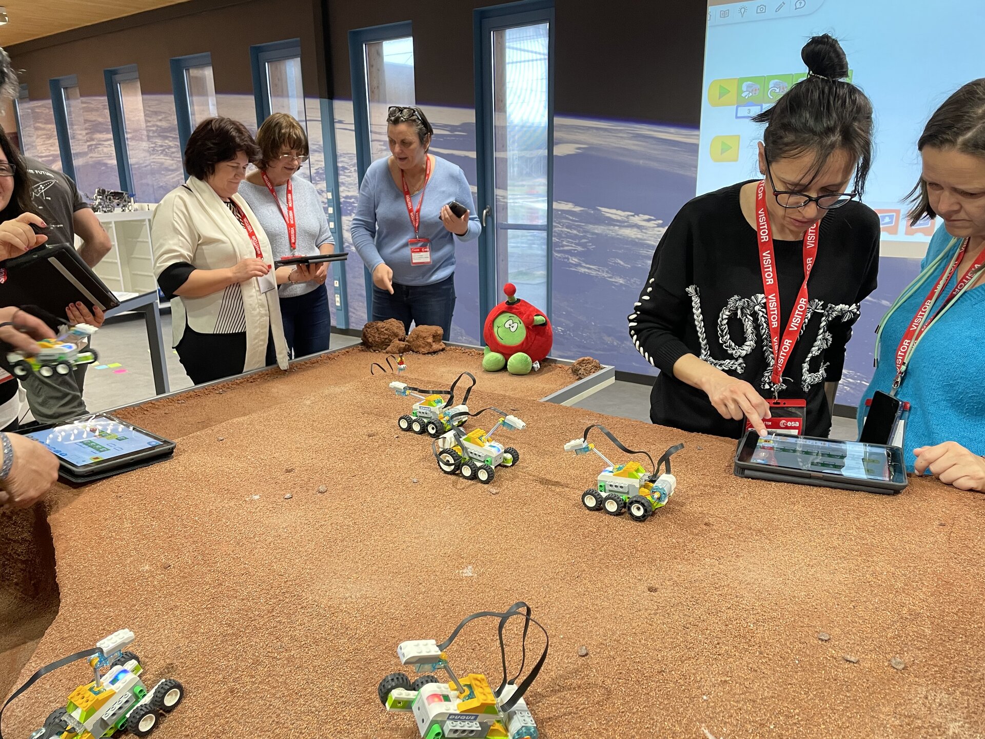 Exploring the surface of Mars, during the Robotics, Technology and Automation workshop.