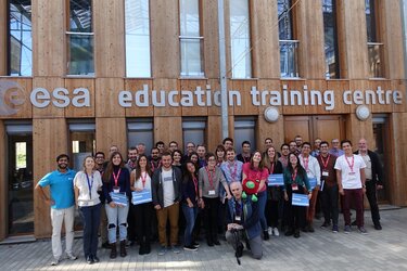 Group Picture during the pilot edition of the Earth Observation Satellite System Design Training Course in 2018