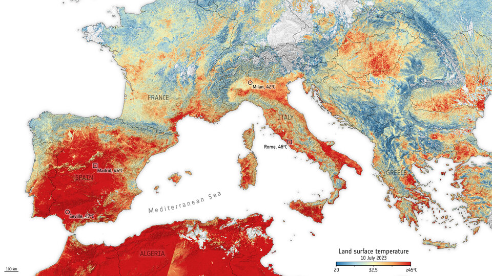 Heatwave across Europe