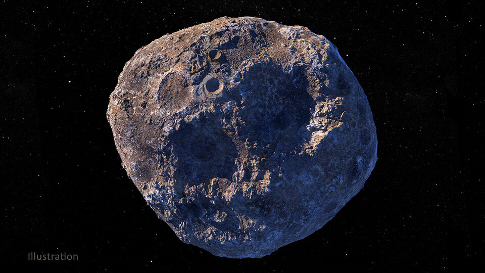 Asteroid 16 Psyche - artist's impression