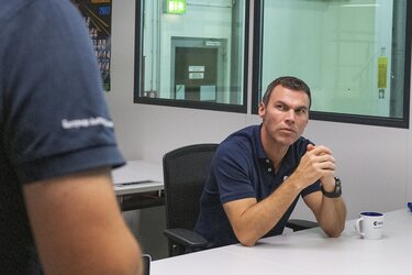 Marcus Wandt during astronaut training at EAC