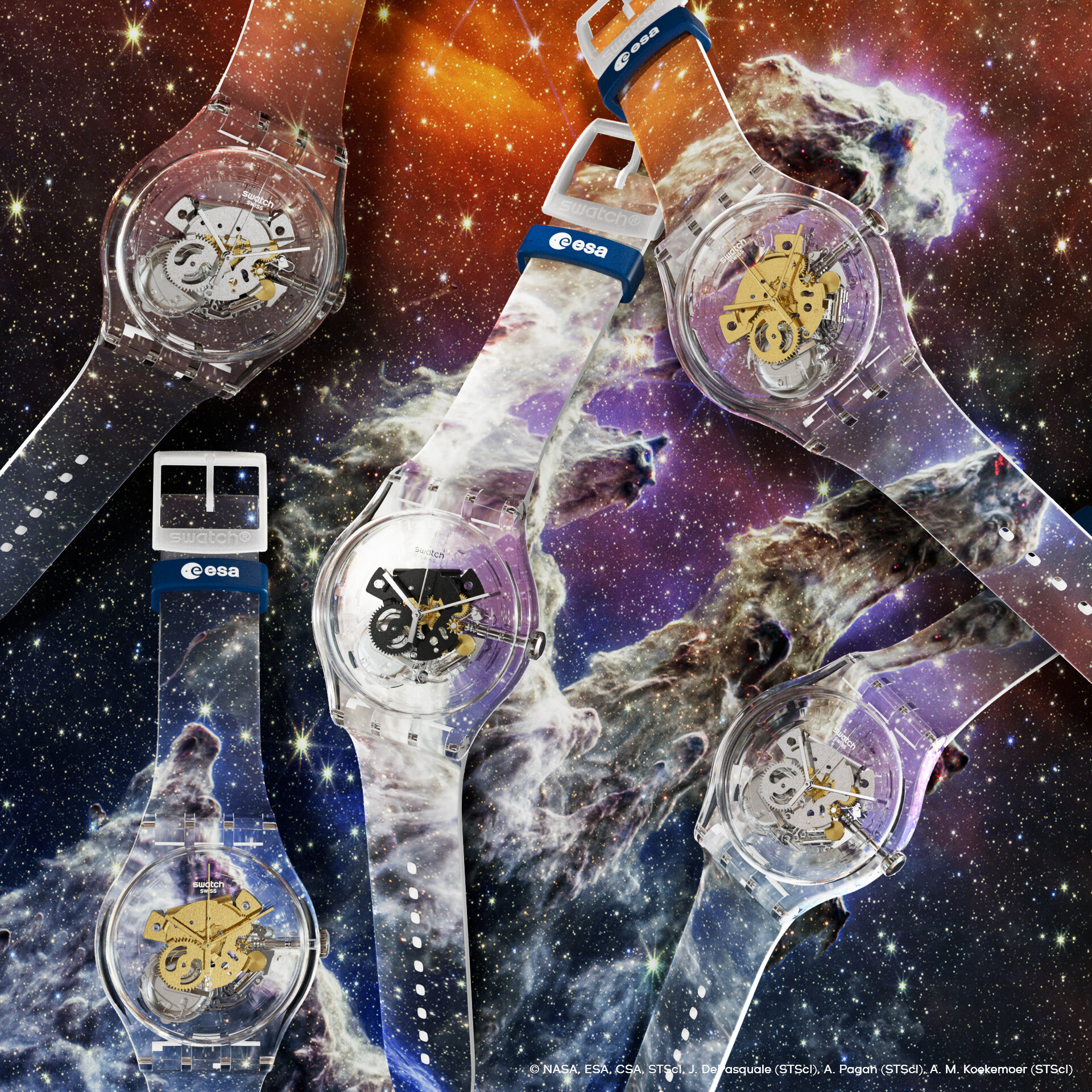 Watches from the ESA and Swatch X You collection