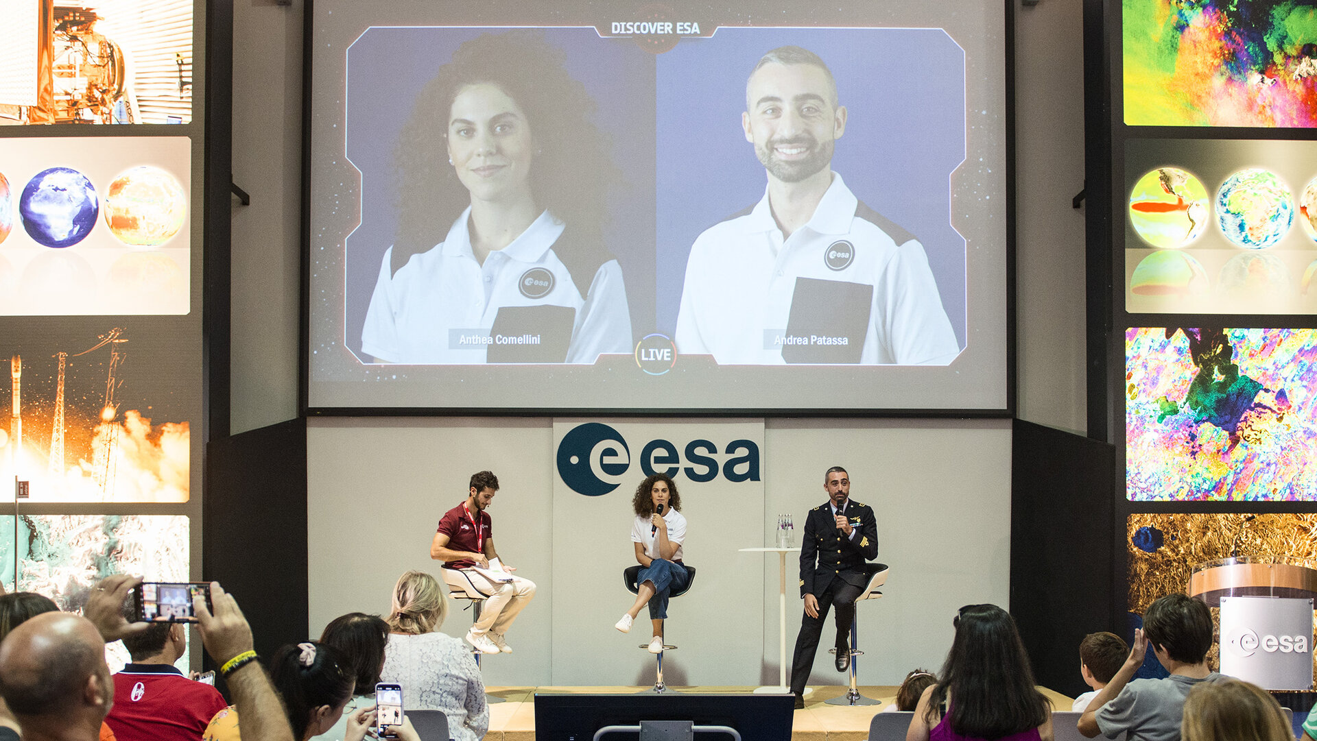 ESA Open Day 2023 at ESRIN: Anthea Comellini and Andrea Patassa, Members of the Astronaut Reserve