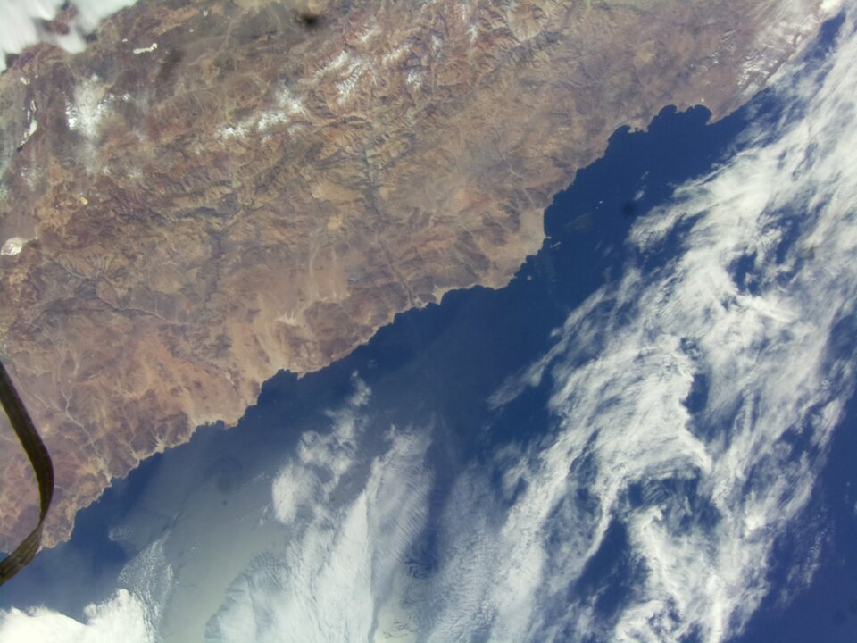Picture of the coastline of Chile taken from the ISS