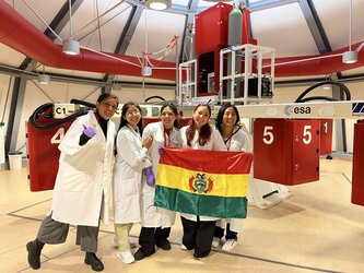 Bolivian research team with Large Diameter Centrifuge