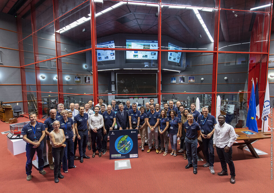 Hyguane signing ceremony at the Jupiter Control Room in French Guiana