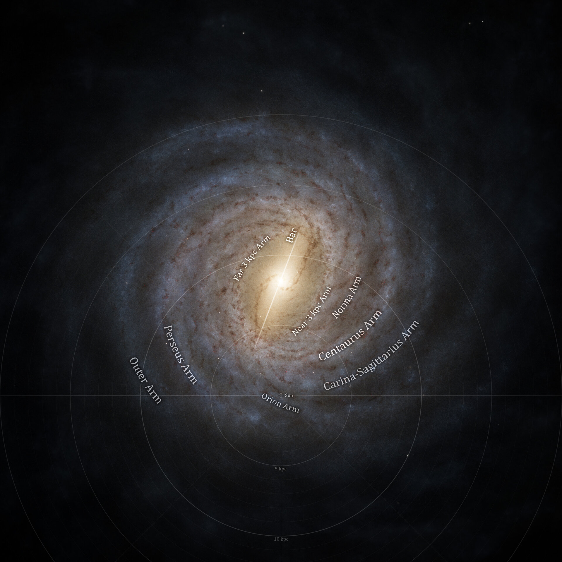 ESA - Top-down view of the Milky Way