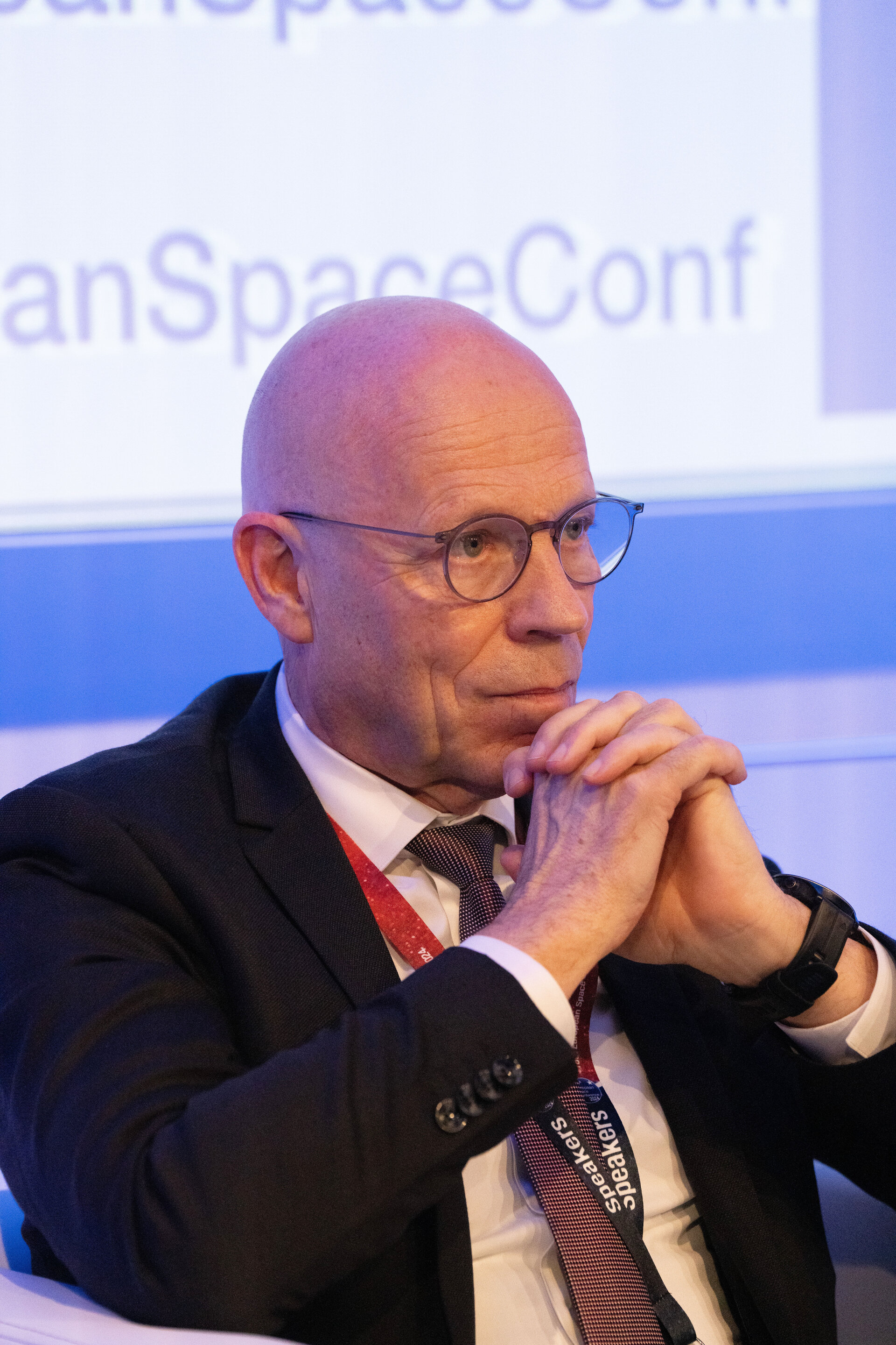 Rolf Densing, ESA Director of Operations, during the session "Uniting technical and political approaches towards a global sustainable use of outerspace through Space Traffic Management".