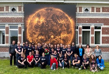 Group picture from Space Weather Training Course 2023 in front of the Solar-Terrestrial Center of Excellence.